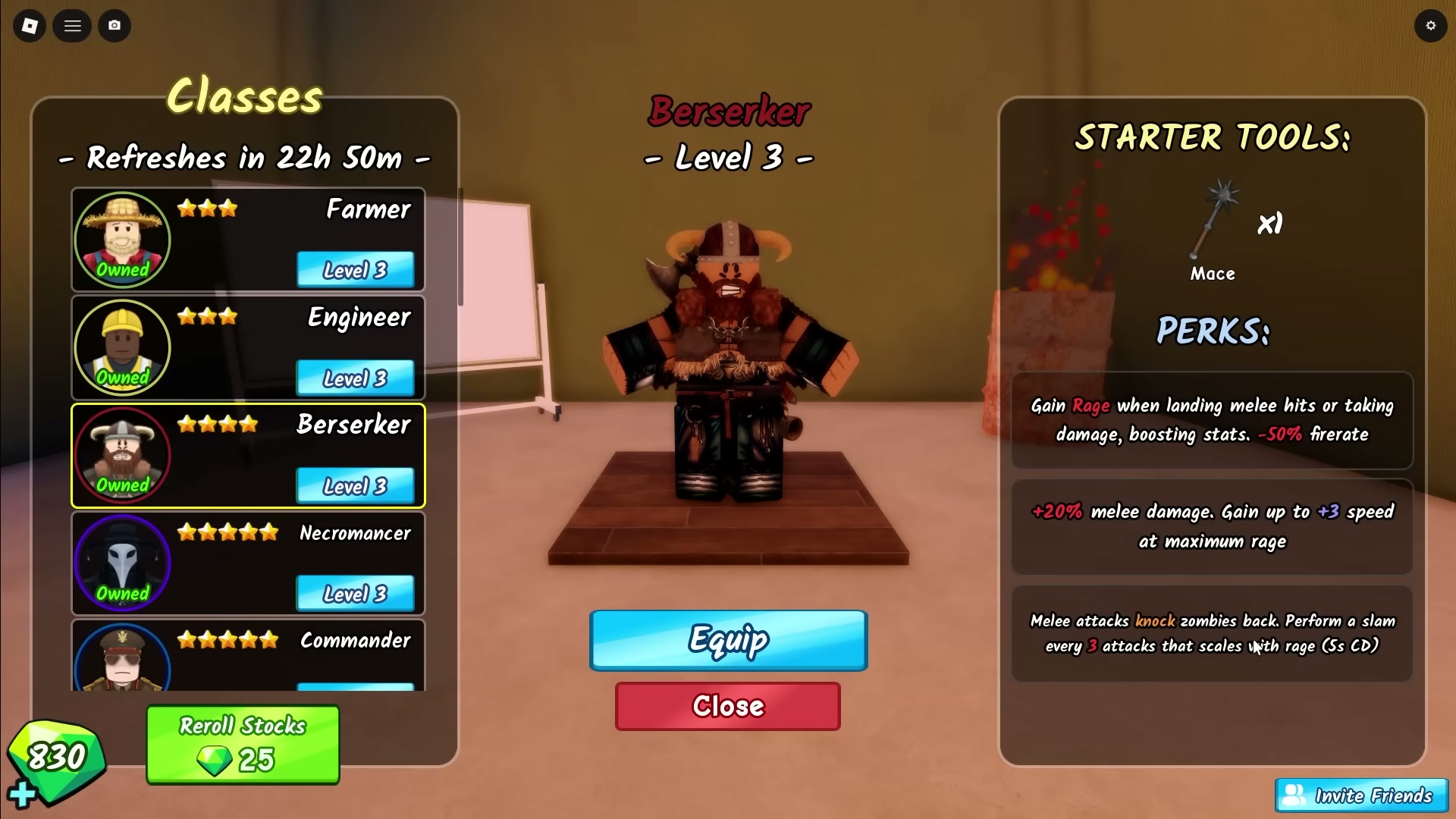 Survive the Apocalypse best classes — Berserker Commander and Scavenger gameplay — screenshot 2 of 31