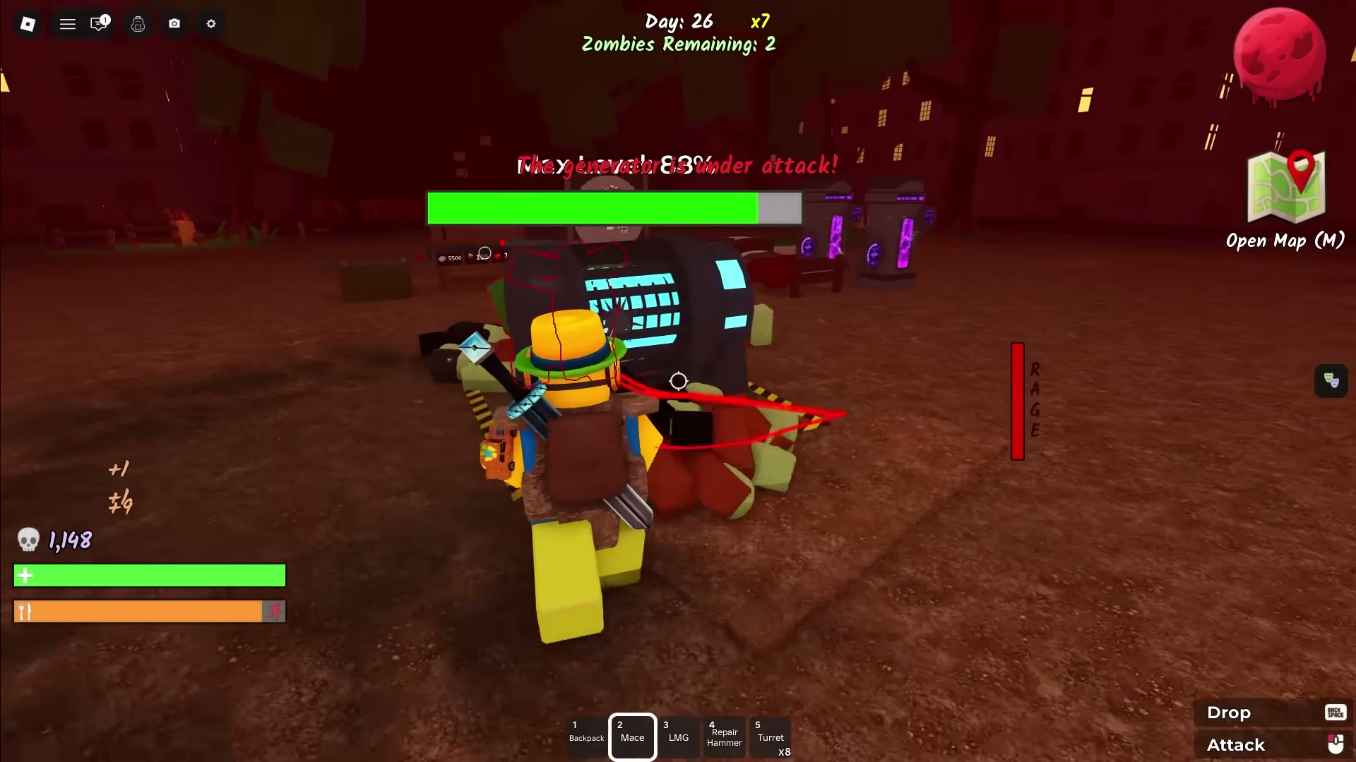 Berserker class Survive the Apocalypse — nuclear reactor solo run with electrical zombies — screenshot 10 of 15