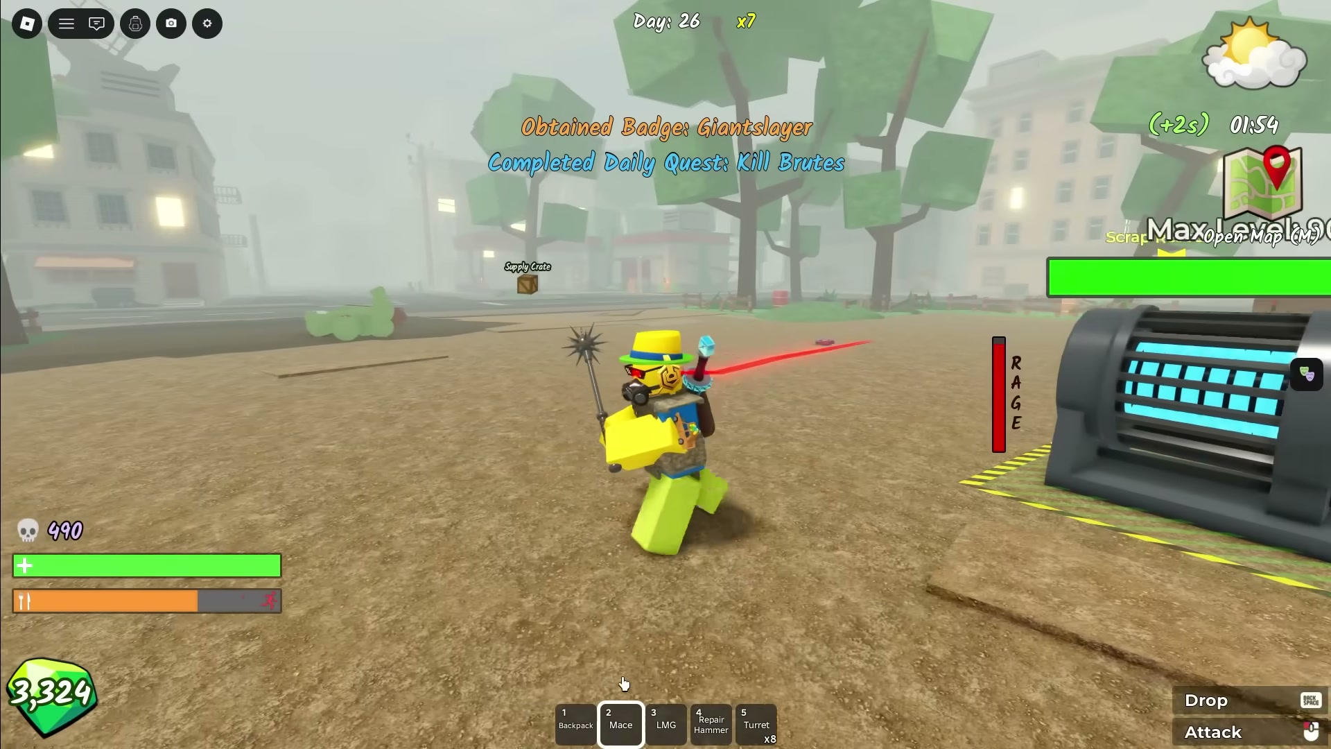 Berserker class Survive the Apocalypse — nuclear reactor solo run with electrical zombies — screenshot 4 of 15