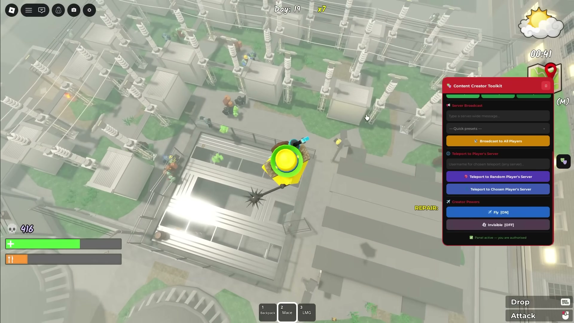 Berserker class Survive the Apocalypse — nuclear reactor solo run with electrical zombies — screenshot 2 of 15