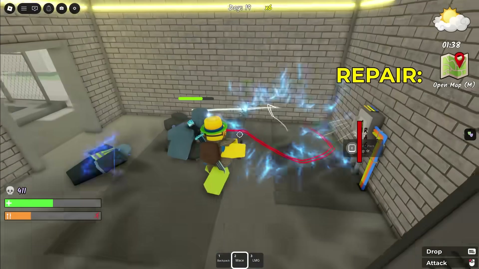 Berserker class Survive the Apocalypse — nuclear reactor solo run with electrical zombies — screenshot 1 of 15