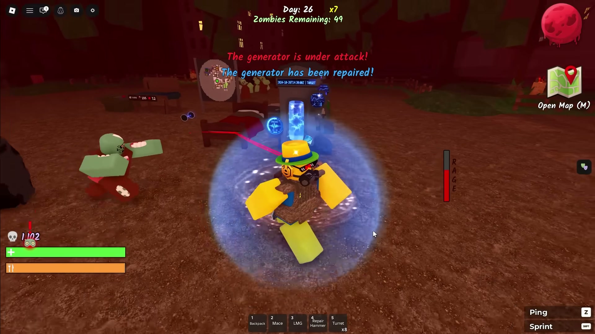 Berserker class Survive the Apocalypse — nuclear reactor solo run with electrical zombies — screenshot 9 of 15