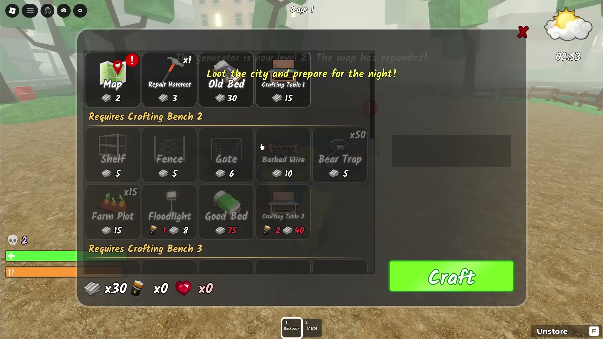 Berserker class Survive the Apocalypse — mace weapon rage meter and zombie interactions — screenshot 5 of 8