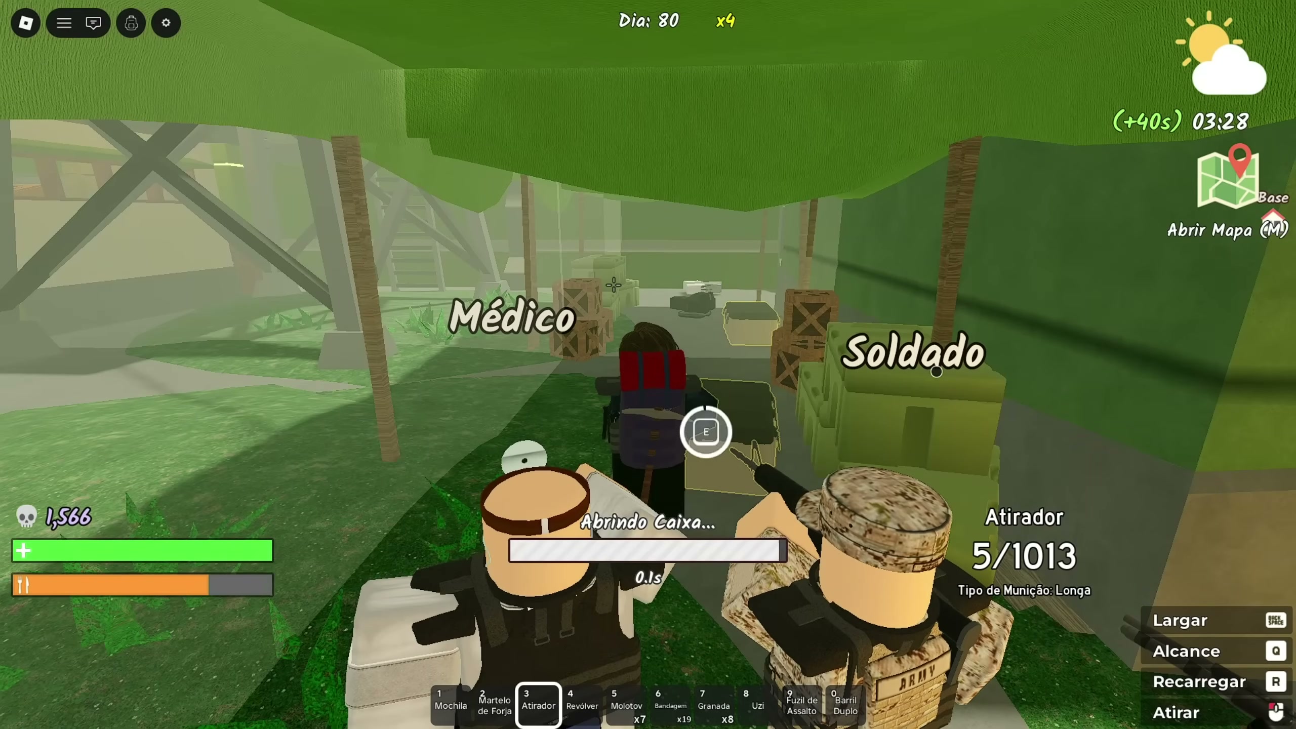 Survive the Apocalypse military base boss — minigun power armor pieces and emerald drops — screenshot 8 of 21