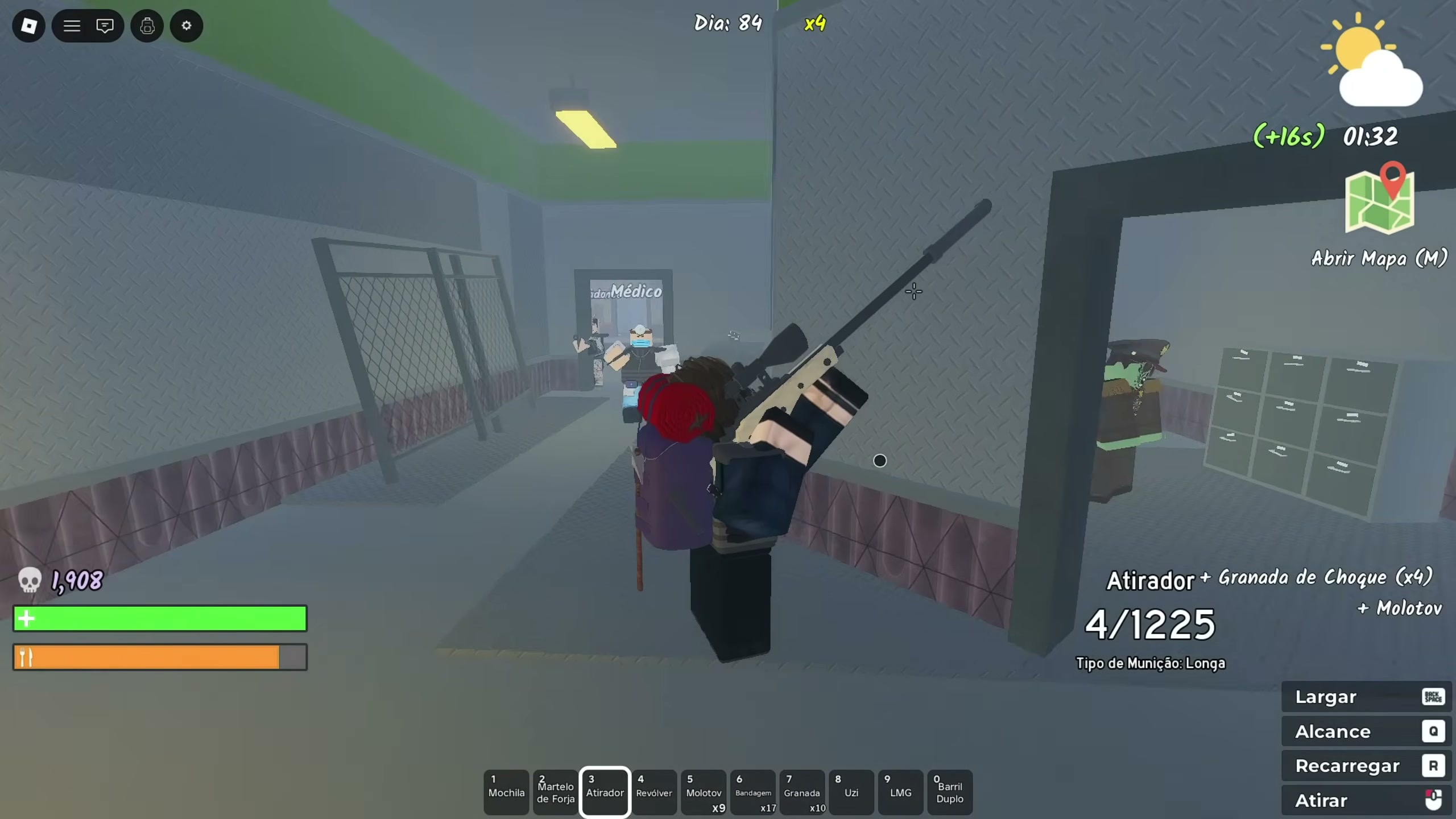 Survive the Apocalypse military base boss — minigun power armor pieces and emerald drops — screenshot 13 of 21