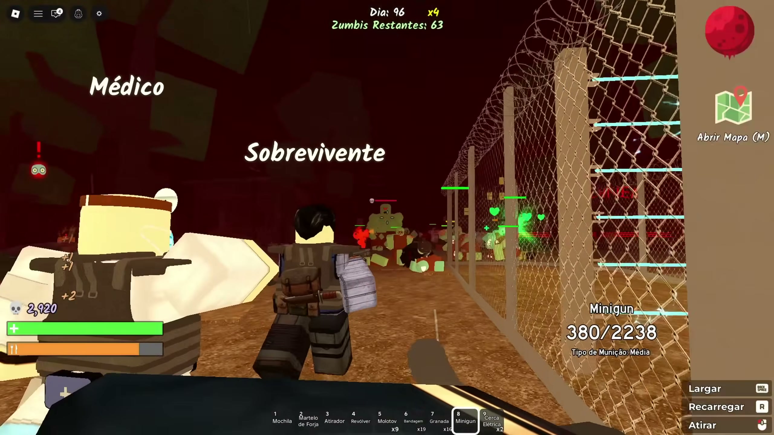 Survive the Apocalypse military base boss — minigun power armor pieces and emerald drops — screenshot 19 of 21