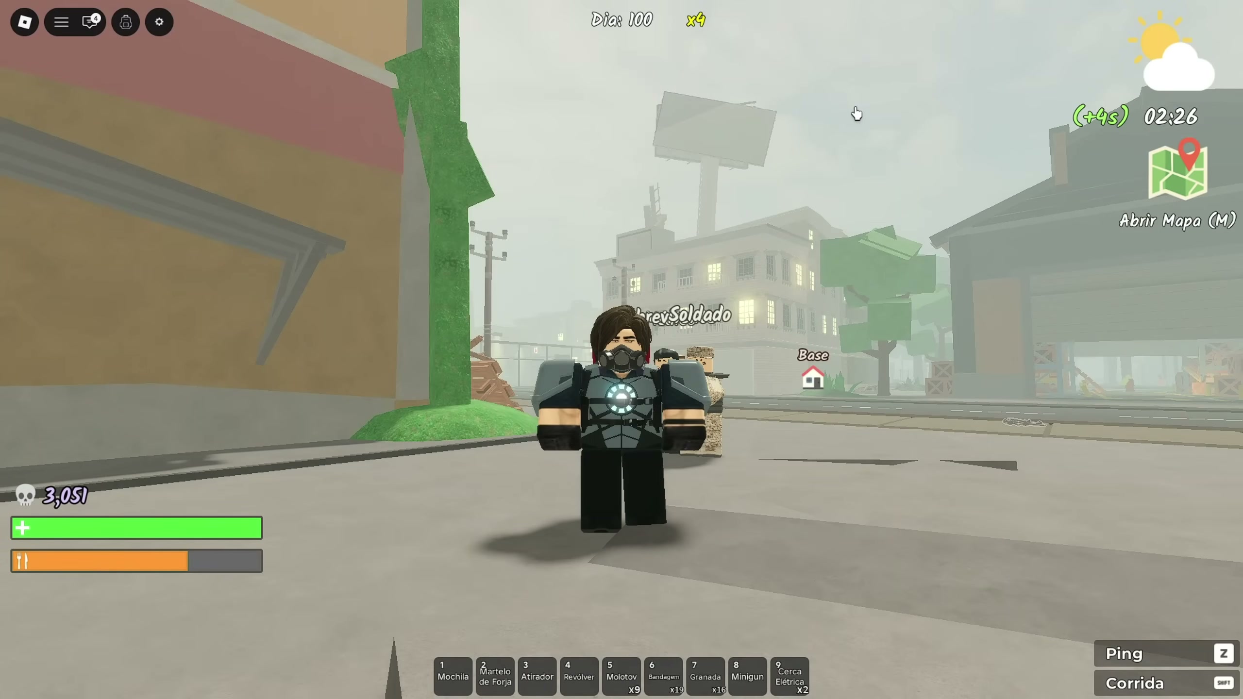 Survive the Apocalypse military base boss — minigun power armor pieces and emerald drops — screenshot 20 of 21