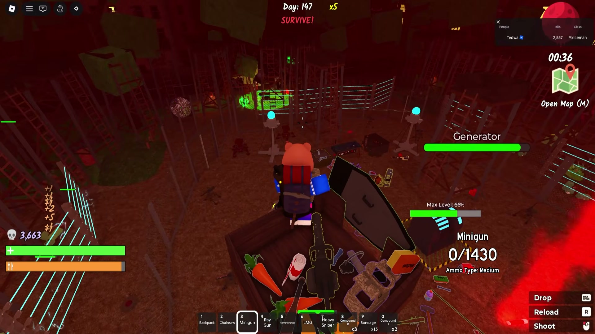 Survive the Apocalypse best base layout — military turrets completed defense day 147 — screenshot 7 of 8