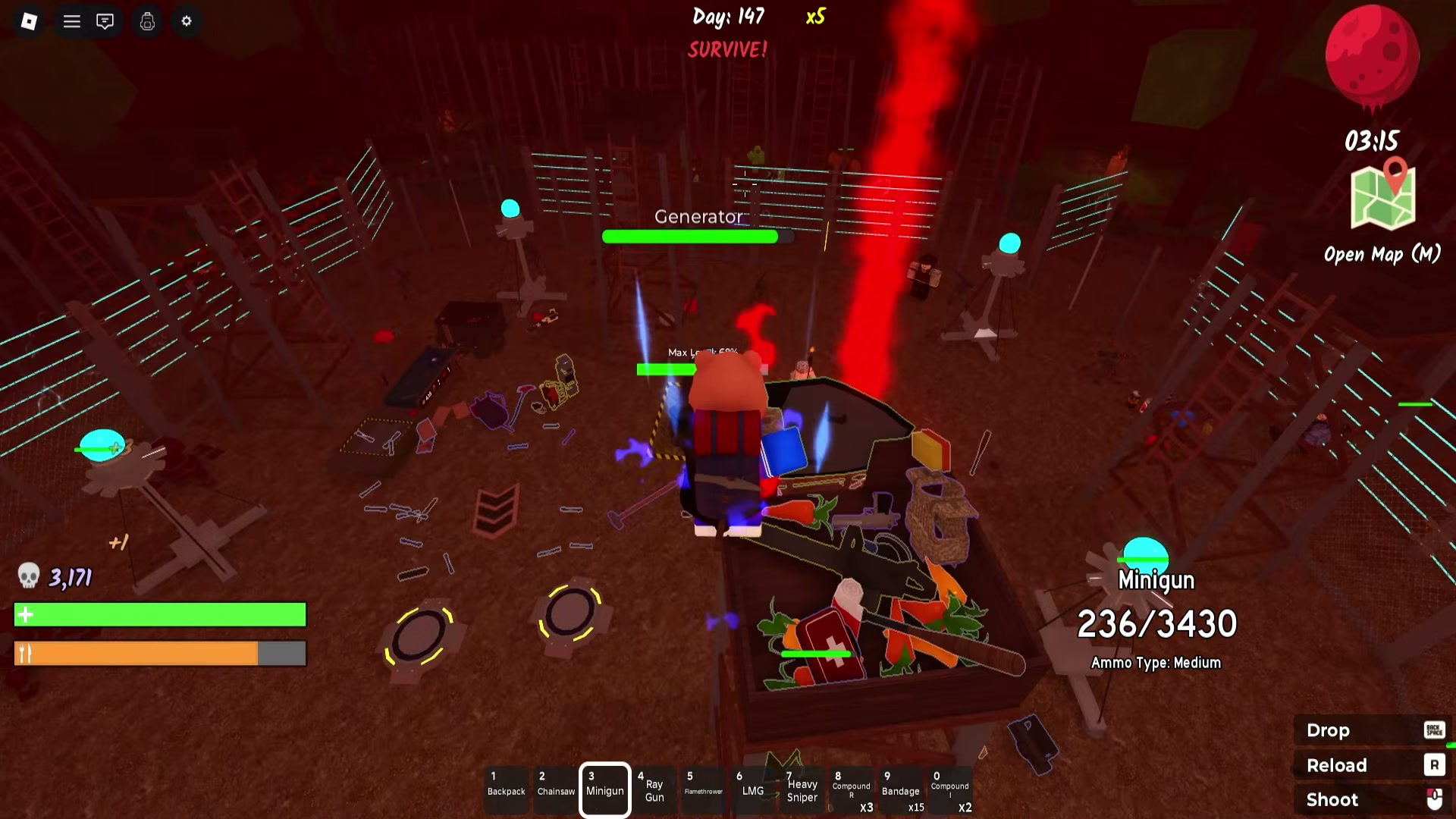 Survive the Apocalypse best base layout — military turrets completed defense day 147 — screenshot 6 of 8