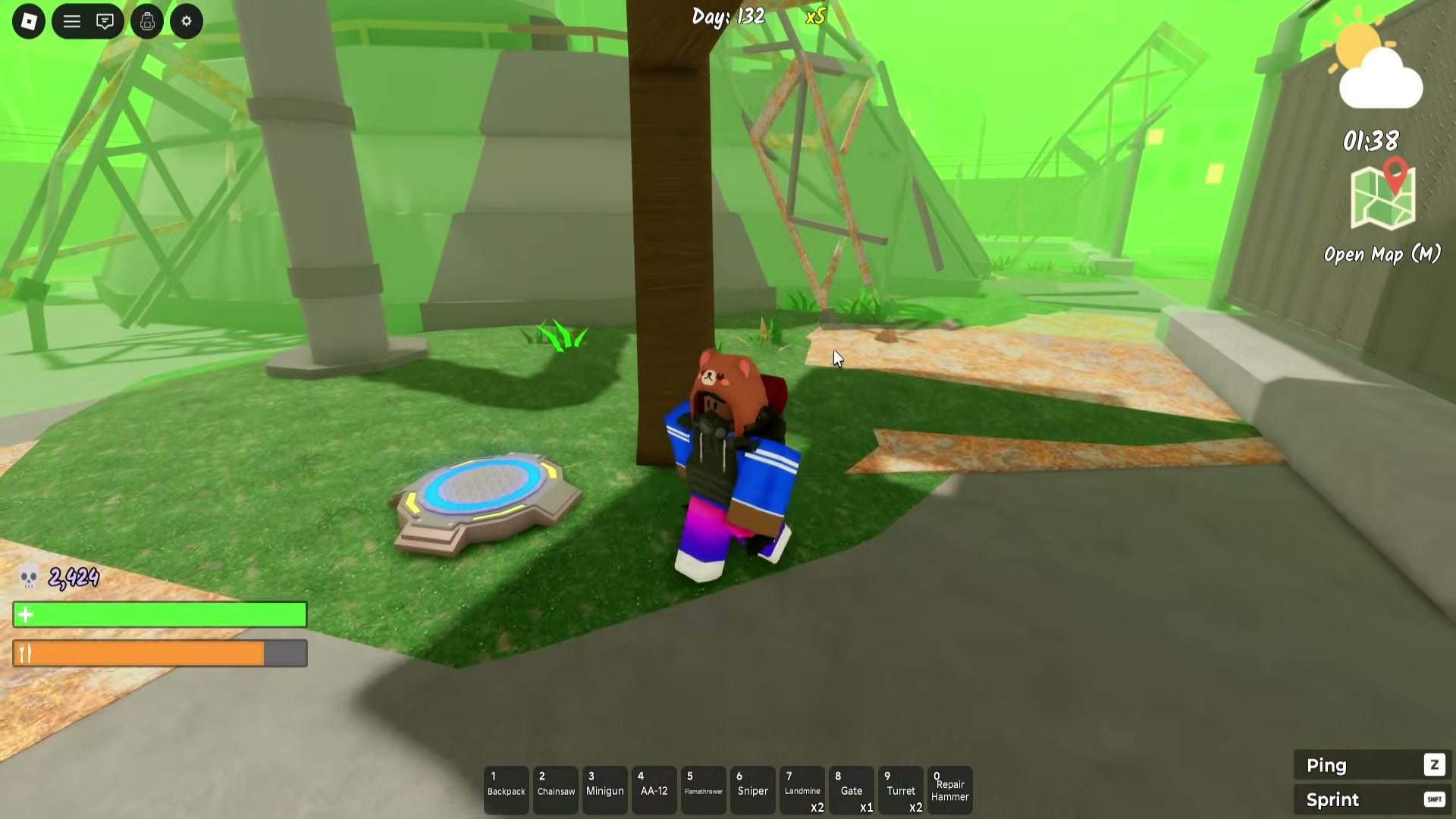 Survive the Apocalypse base building — watchtower electric fence perimeter and repair drones — screenshot 13 of 14