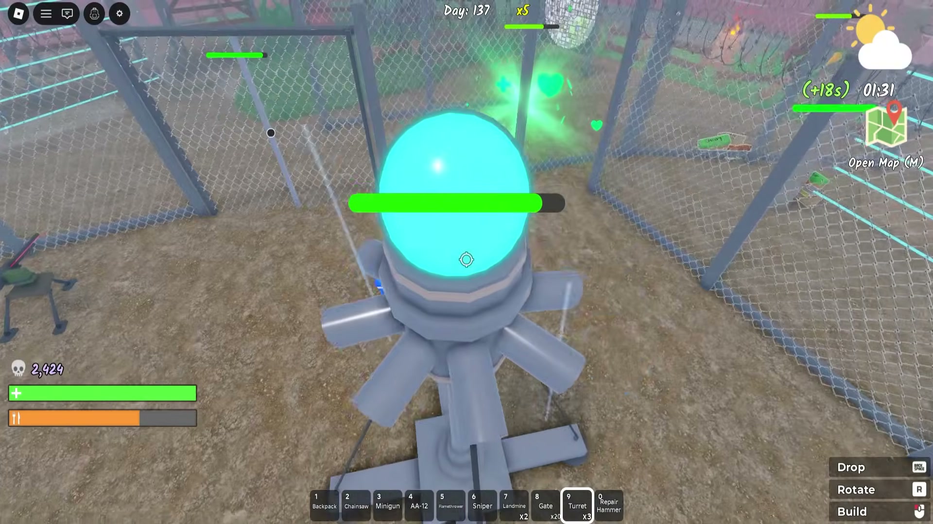 Survive the Apocalypse best base layout — military turrets completed defense day 147 — screenshot 3 of 8