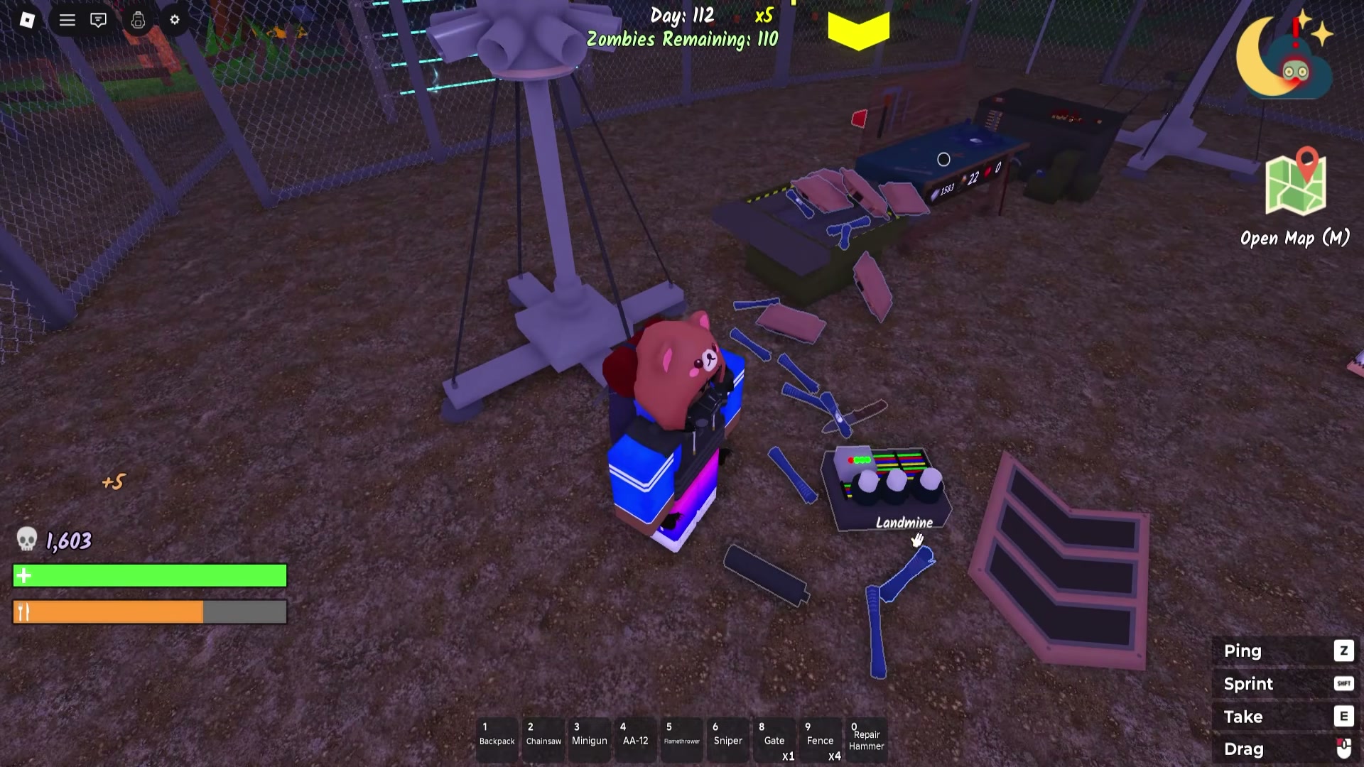 Survive the Apocalypse base building — watchtower electric fence perimeter and repair drones — screenshot 5 of 14