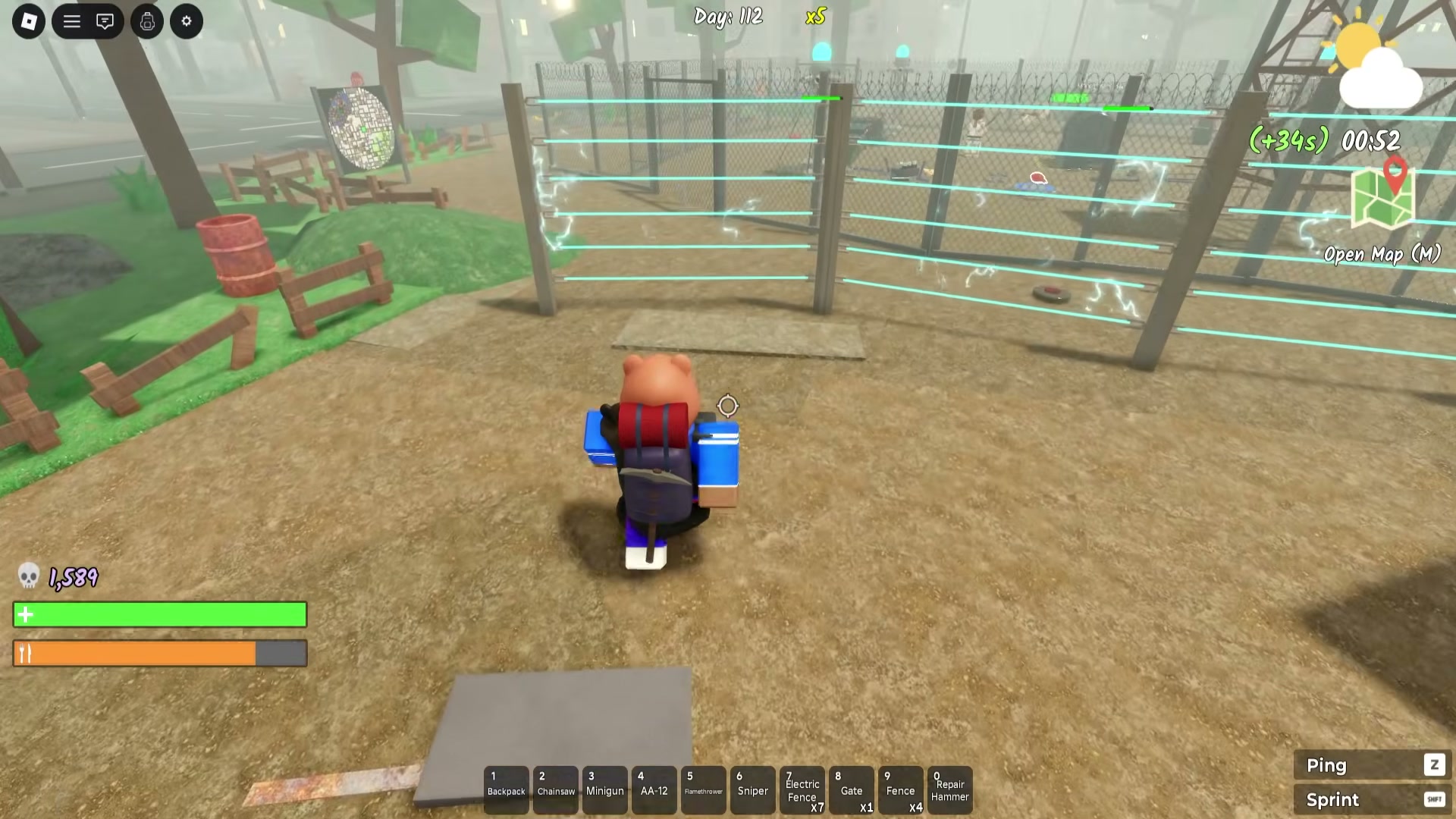 Survive the Apocalypse base building — watchtower electric fence perimeter and repair drones — screenshot 2 of 14
