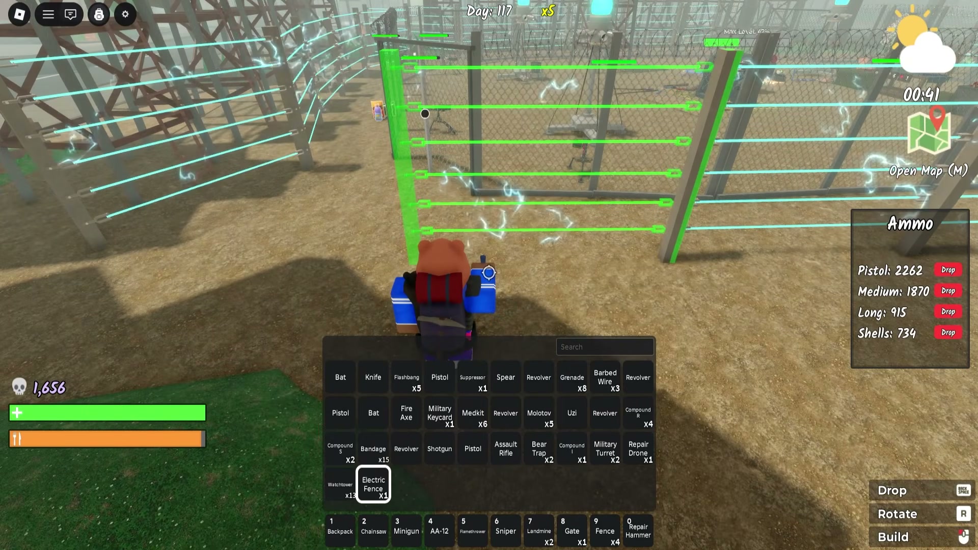 Survive the Apocalypse base building — watchtower electric fence perimeter and repair drones — screenshot 10 of 14