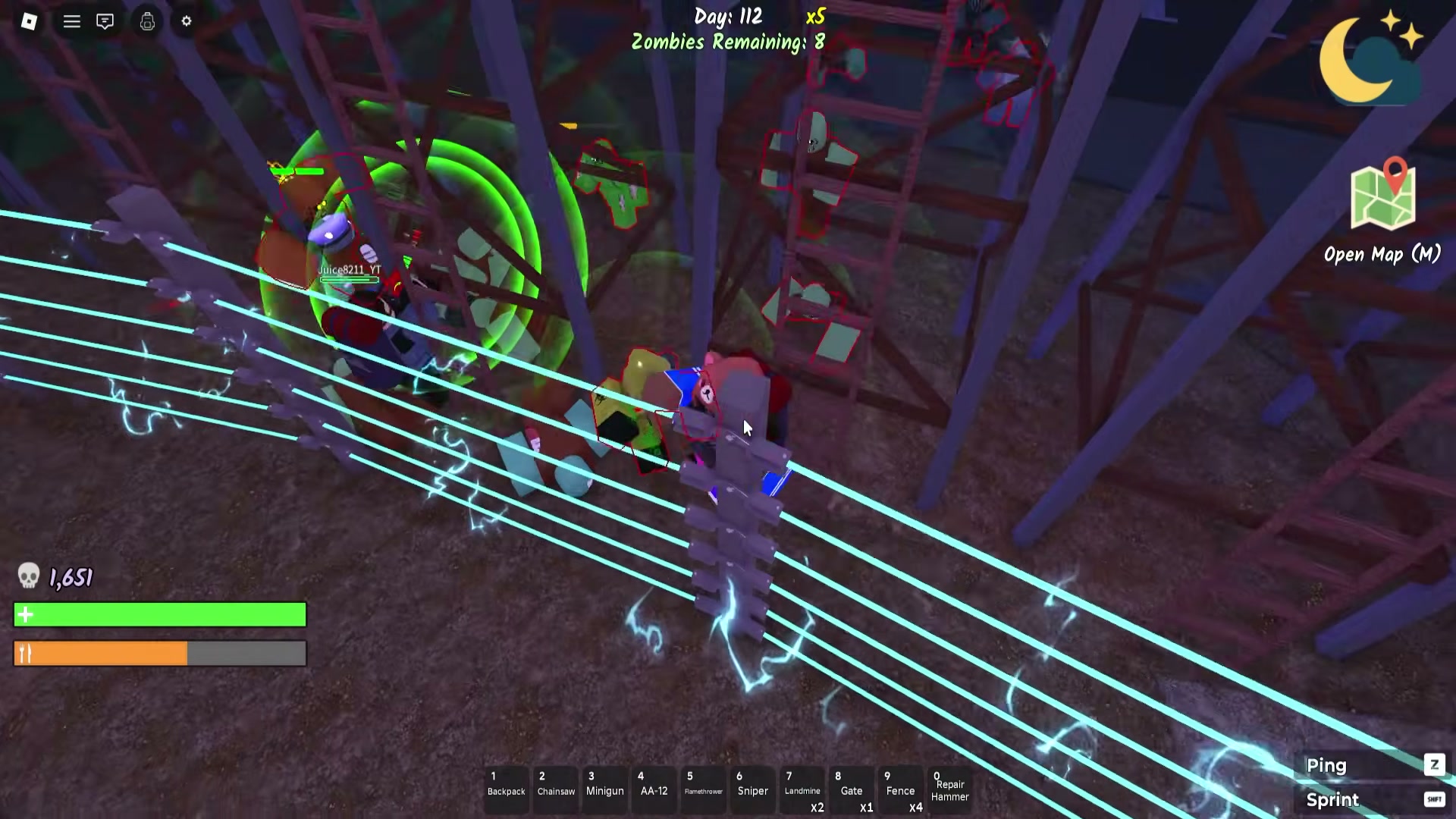 Survive the Apocalypse base building — watchtower electric fence perimeter and repair drones — screenshot 6 of 14